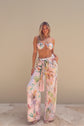 Geraldine Cover-Up Pant - Pink Multi Colorful Palm