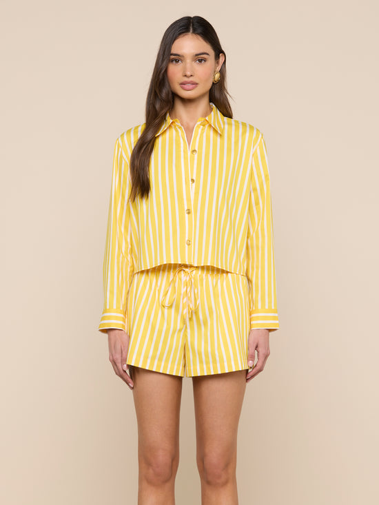 COSETTE CROP HI LOW SHIRT