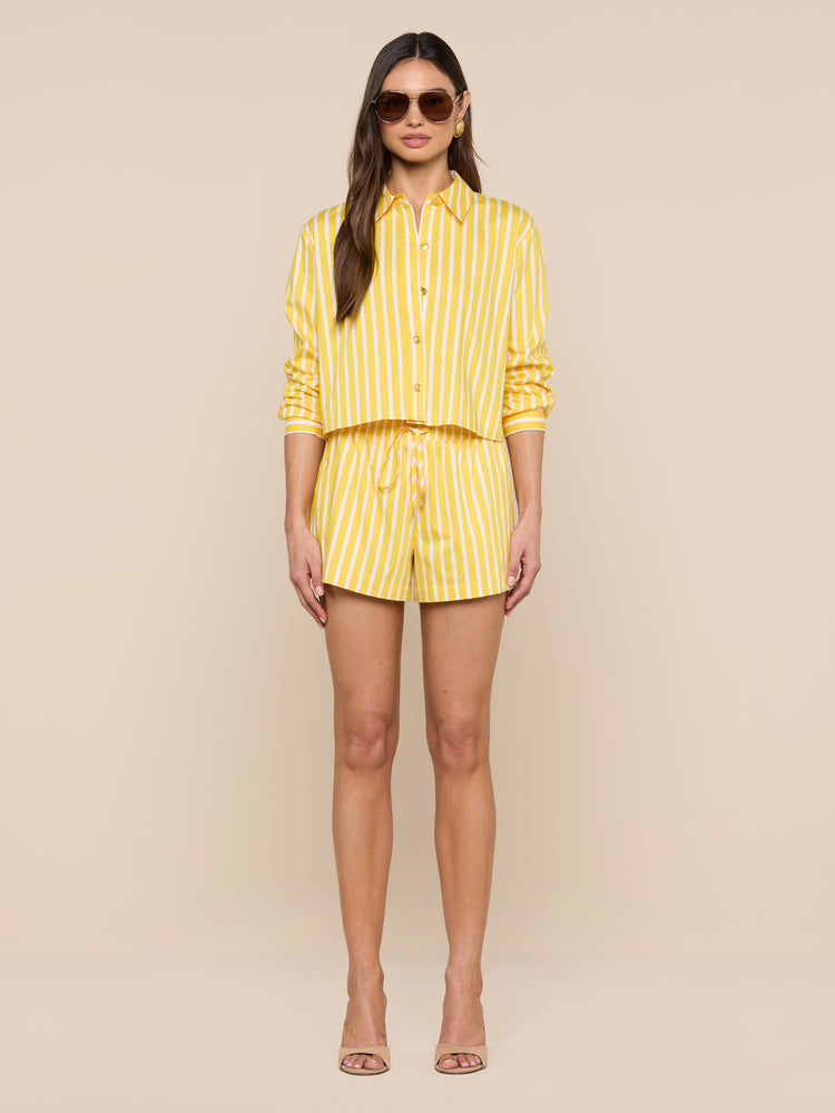 COSETTE CROP HI LOW SHIRT