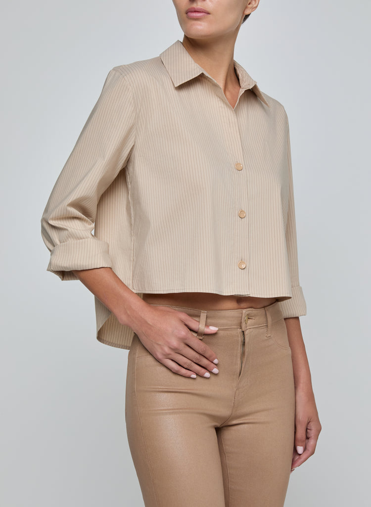 COSETTE CROP HI LOW SHIRT