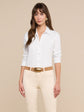 Daniella Cotton-Blend Blouse - White (PRE-SALE)