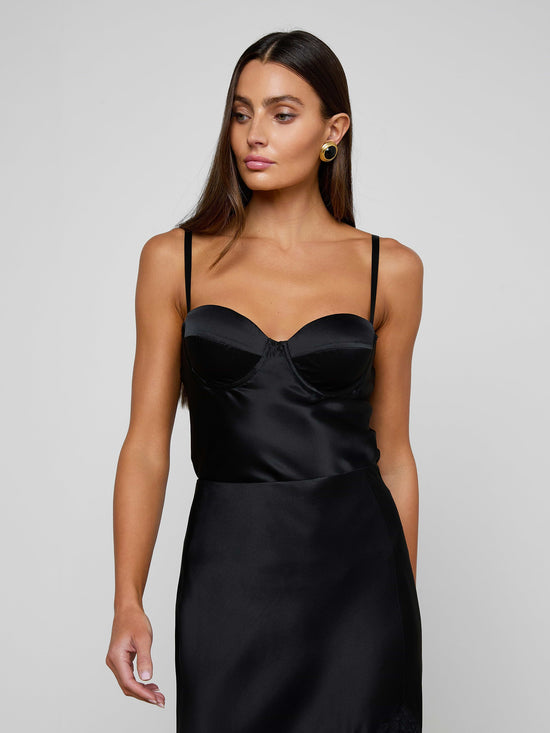 Orlina Silk Camisole - Black