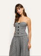 Genevieve Corset Top - Black/White Houndstooth (PRE-SALE)