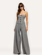 Genevieve Corset Top - Black/White Houndstooth (PRE-SALE)
