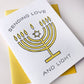 Menorah Love and Light - Hanukkah Chanukah Holiday Card