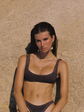 Ginny Bikini Top - Brown Wood