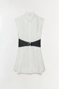Adler Belted Cotton Mini Dress