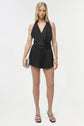 Halia Draped Satin Romper