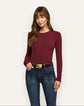 Tess Long Sleeve Tee - Deep Port (PRE-SALE)