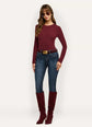 Tess Long Sleeve Tee - Deep Port (PRE-SALE)