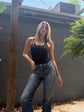 Sasha Scoop Tank - Black
