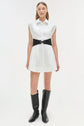Adler Belted Cotton Mini Dress