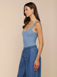 Nica Scoopneck Bodysuit - Blue Mist