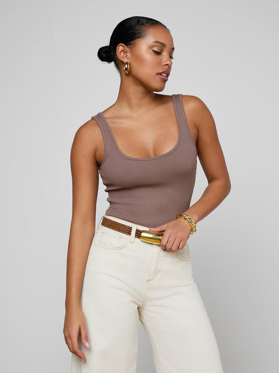 Nica Scoopneck Bodysuit - Cardamom
