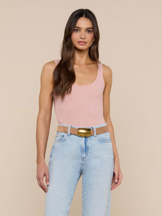 Nica Scoopneck Bodysuit - Misty Rose