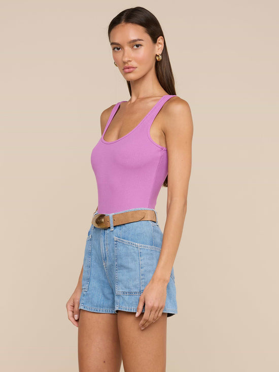 Nica Scoopneck Bodysuit - Vivid Violet