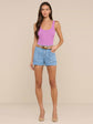Nica Scoopneck Bodysuit - Vivid Violet