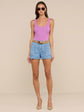Nica Scoopneck Bodysuit - Vivid Violet