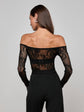 Peonie Lace Bodysuit - Black