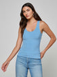 Adira Scoopneck Tank - Allure Blue