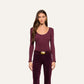 Elara Scoopneck Bodysuit - Deep Sangria (PRE-SALE)