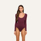 Elara Scoopneck Bodysuit - Deep Sangria (PRE-SALE)