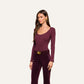 Elara Scoopneck Bodysuit - Deep Sangria (PRE-SALE)
