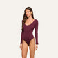 Elara Scoopneck Bodysuit - Deep Sangria (PRE-SALE)
