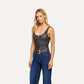 Kalea Mesh Bodysuit - Midnight Multi Lux Paisley