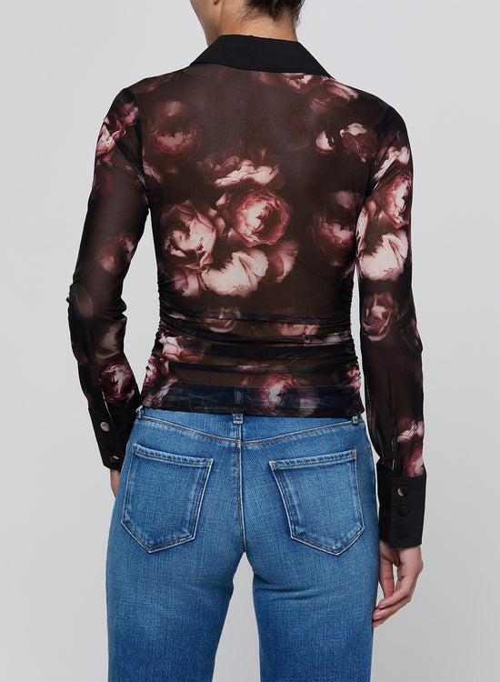 ISOLA L/S MESH BUTTON UP