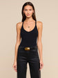 WRENNA RACERBACK BODYSUIT - BLACK