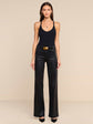 WRENNA RACERBACK BODYSUIT - BLACK