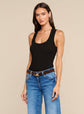 Shania Racerback Tank - Black