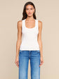 Shania Racerback Tank - White
