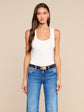 Shania Racerback Tank - White