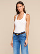 Shania Racerback Tank - White