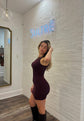 Sunset Mini Dress - Merlot