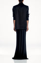 Oversized Silk Blazer - Black