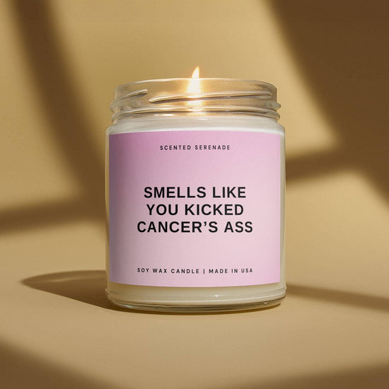 Breast Cancer Survivor Candle Gift for Cancer Warrior