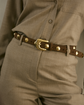 No. 8 - Chocolate Suede & Gold Studded Belt