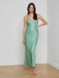 Akiya Satin Tank Dress - Malachite Green