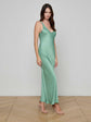 Akiya Satin Tank Dress - Malachite Green