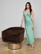 Akiya Satin Tank Dress - Malachite Green