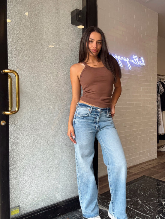 Jamie Rib Tank - Chocolate