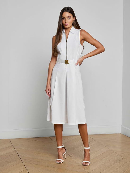 Kylo Poplin Shirt Dress - White