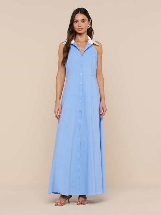 MAURIE POPLIN MAXI DRESS