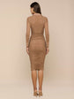 Adriana Ruched Midi Dress