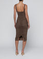 ANYA SHIRRED MIDI DRESS