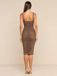 ANYA SHIRRED MIDI DRESS