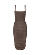 ANYA SHIRRED MIDI DRESS